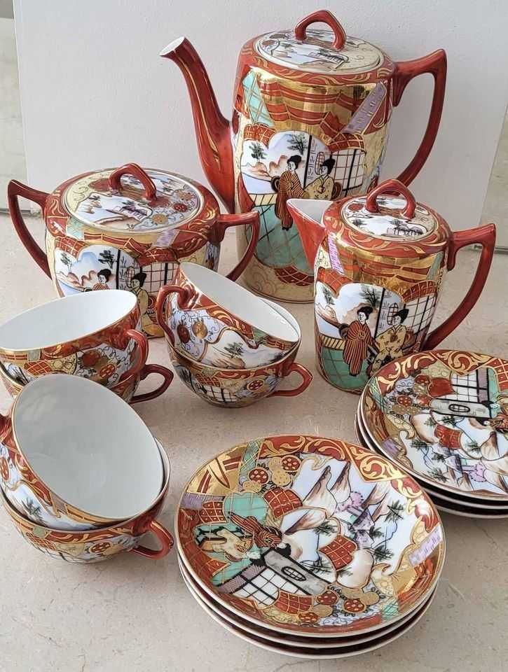 Serviço de café "casca de ovo" Vista Alegre. Satsuma NOVO