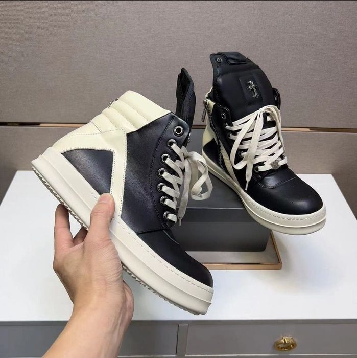 Кросівки Rick Owens Geobasket x Chrome Hearts/кеды рик овенс геобаскет