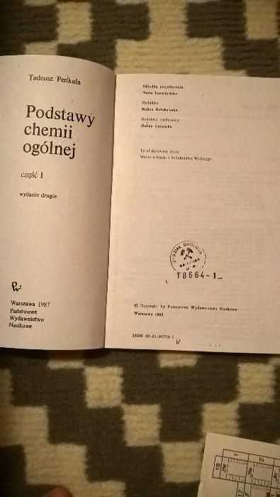 "Podstawy chemii ogólnej" Tadeusz Penkala