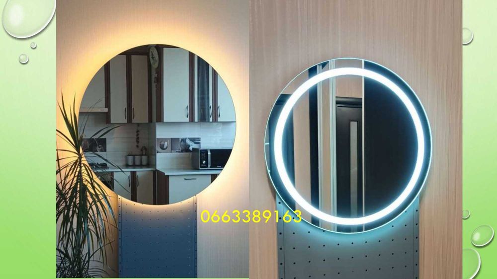 Дзеркало з LED підсвіткою в ванну кімнату та передпокій в рамці купити