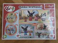 PUZZLE BYSTRZAKA 4w1 Trefl 3+ Króliczek Bing NEW