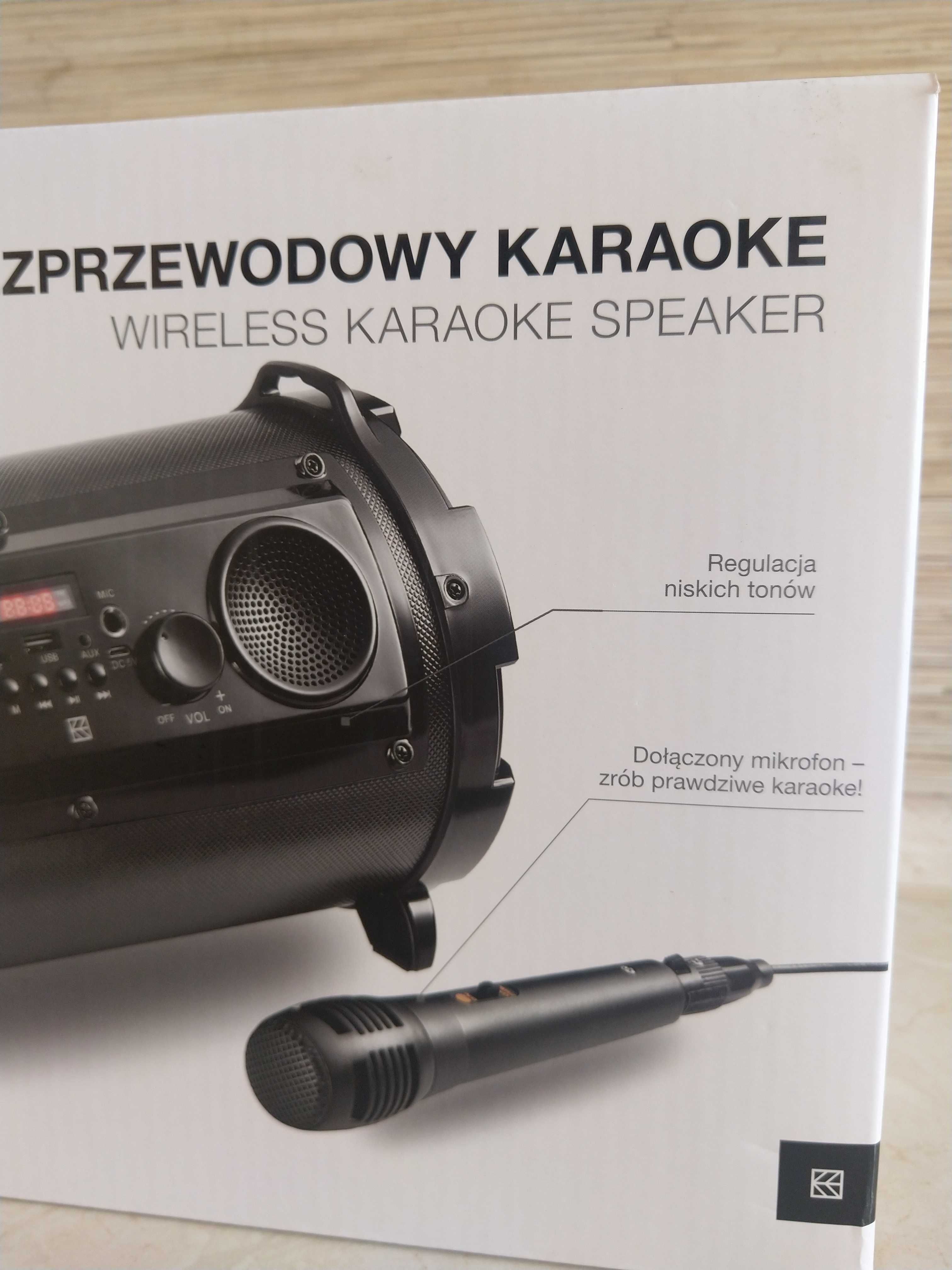 OKAZJA Głośnik bezprzewodowy karaoke z mikrofonem USB Bluetooth Wysyła