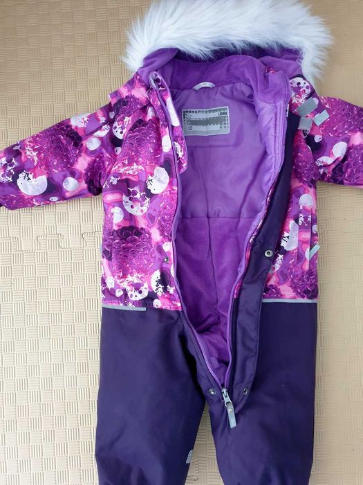 Теплий зимовий комбінезон на дівчинку Lenne р. 80 +6  (ідеальний стан)