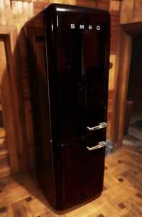 Piękna oryginalna lodówka SMEG w kolorze czarnym połysk/ SMEG fridge