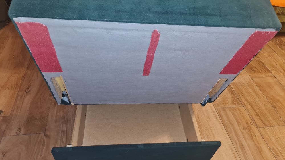 Black Week -Rozkładana mało używana sofa- Amerykanka tapczanik fotel