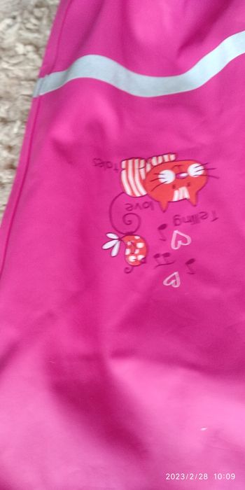 Комбинезон грязепруф дождевик для девочки на флисе impidimpi