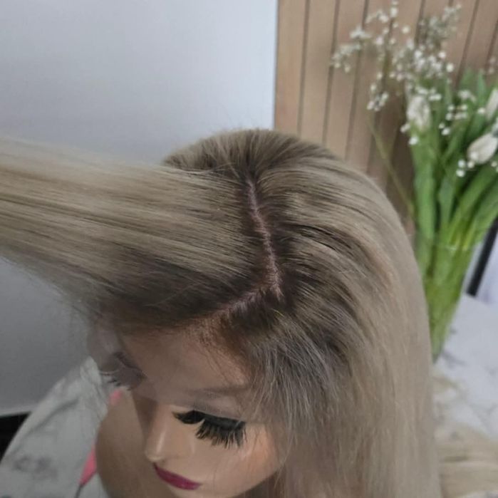 Peruka włosy naturalne europejskie jasny blond