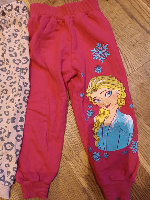 Zestaw spodnie Smyk Elza ocieplane bluzeczka Zara 98 tiul