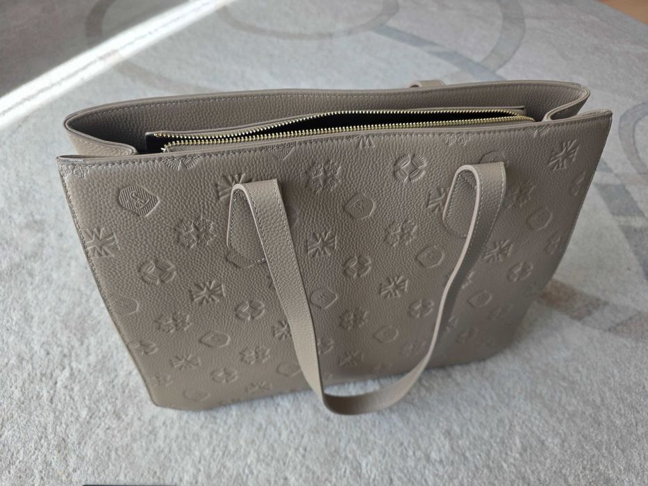 Torebka shopper duża Wittchen skóra naturalna, beżowa