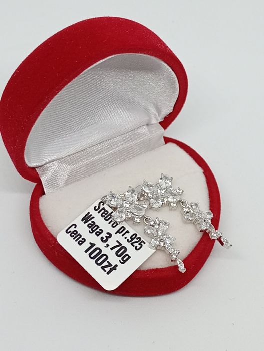 Srebrne kolczyki 3,70g, nowe srebro 925, Komis Tarnów Słoneczna 56c