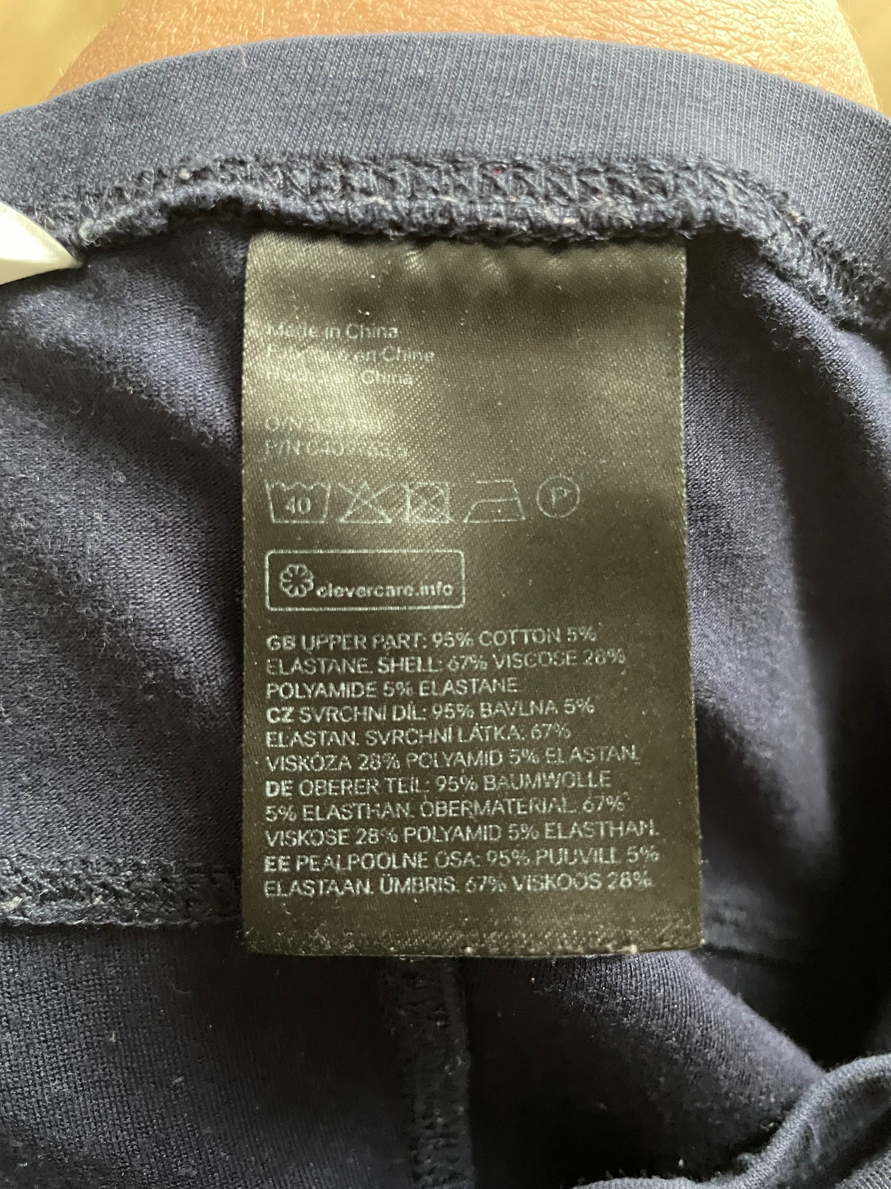 Długie ciążowe granatowe spodnie marki H&M rozm. 36