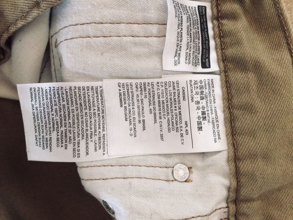 Męskie spodnie jeansy  Levis  511  W32 L 34