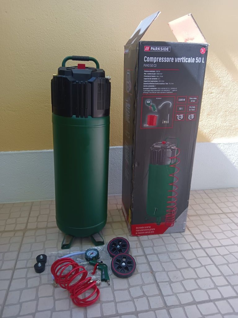 Compressor Parkside 50lt (novo + garantia)