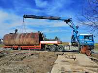 Transport nienormatywny gabaryt HDS dzwig transport niskopodwoziowy