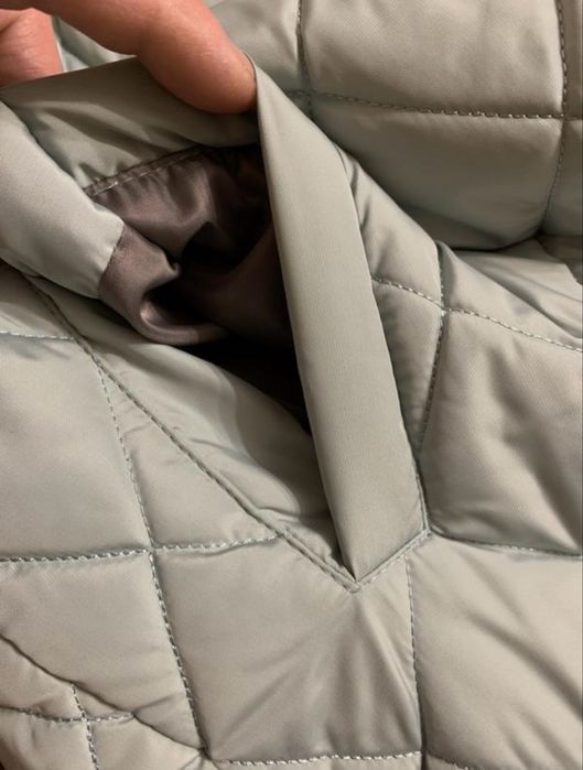 Пальто жіноче стьобане сіро -блакитного кольору 52-54 розмір