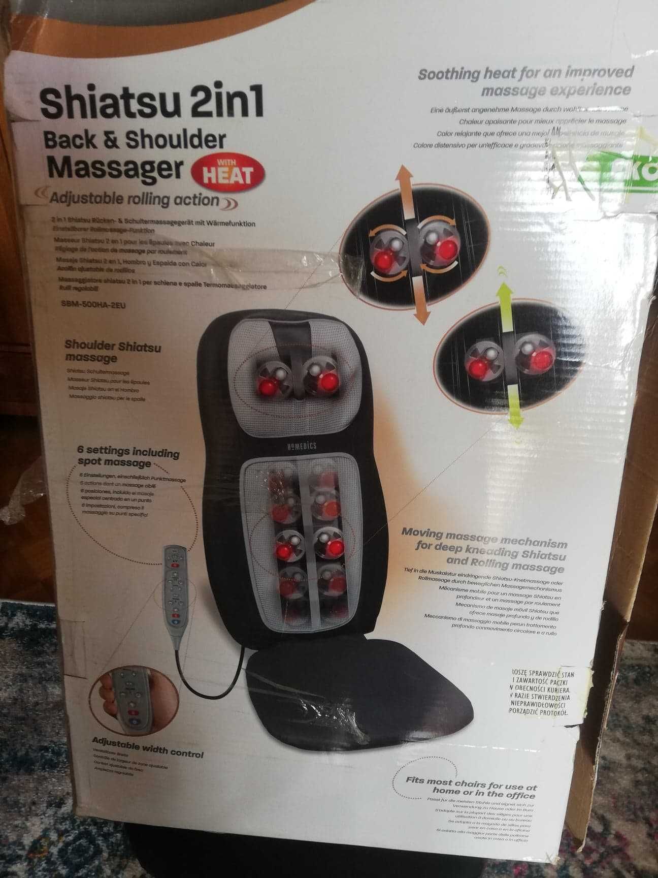 HOMEDICS Shiatsu 2w1 SBM-500HA-2EU mata masyjąca masażer massager