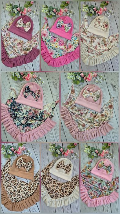 Komplety jesienne czapka chusta 98