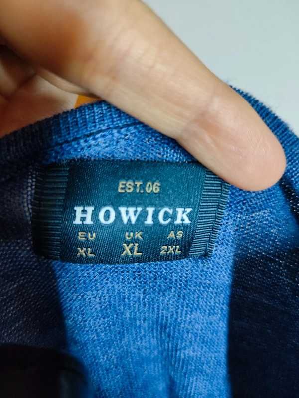 Granatowy sweter Howick 100% merinowool XL