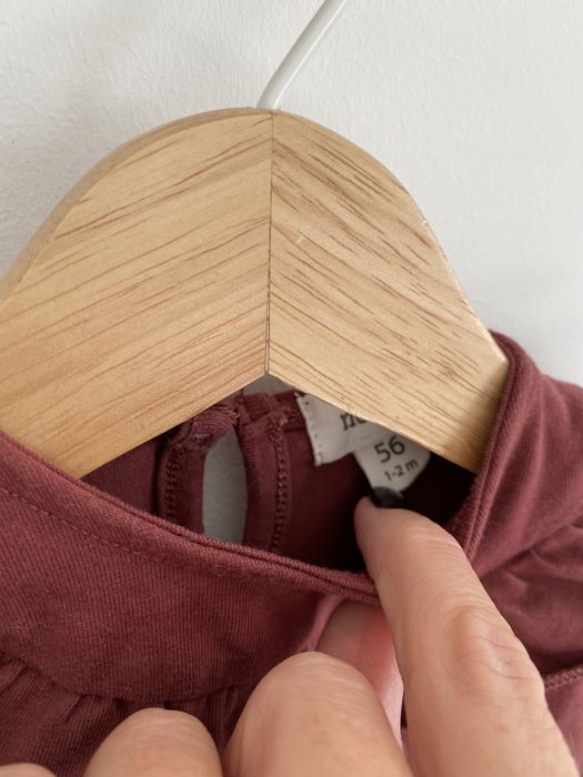 Body newbie bordowe 56 falbanka