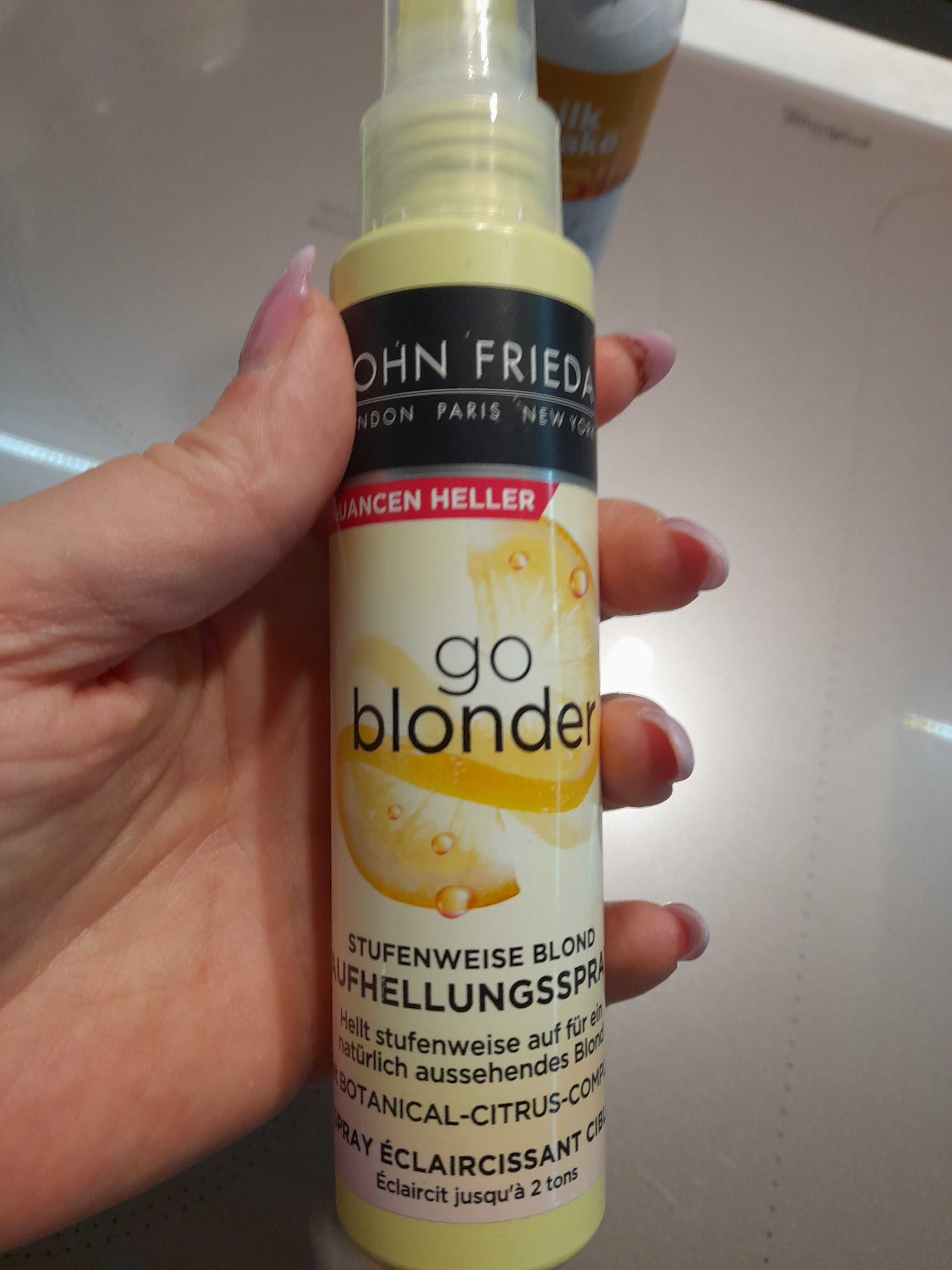 Dla włosów blond Milk shake pianka i John Frieda Go blonder spray