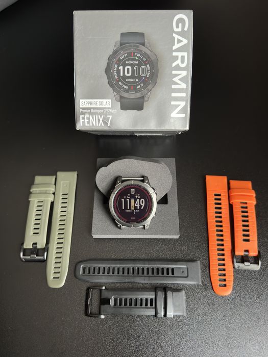 Garmin Fenix 7 Sapphire Solar — Carbon Gray DLC Titanium