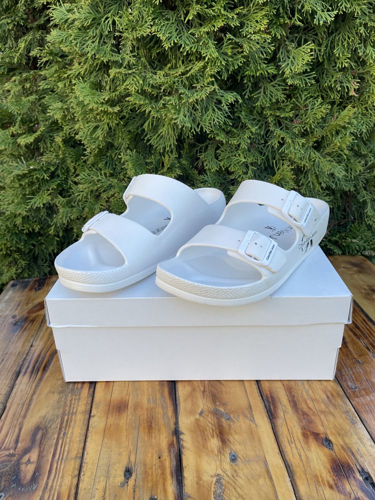 Шлепанцы calvin klein (ck white slide )с америки 11us(45eu)