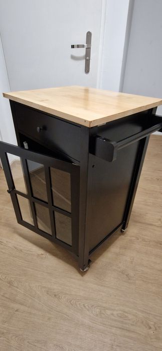 SoBuy FKW98-SCH Wózek kuchenny z 1 drzwiami i szufladą