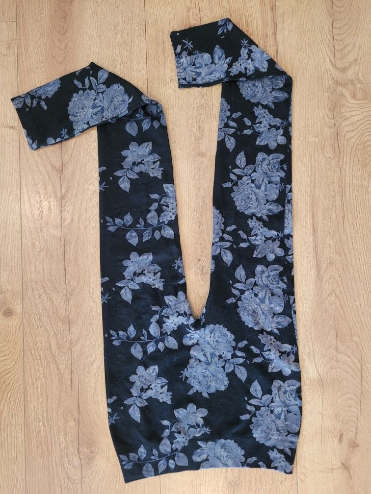 Nowe bez metki czarne leginsy w kwiaty r. M tom&rose legginsy wysoki s