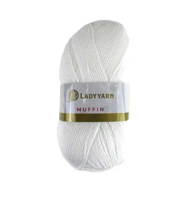 Набір Пряжи Lady Yarn Muffin AHB016 білий 4 шт