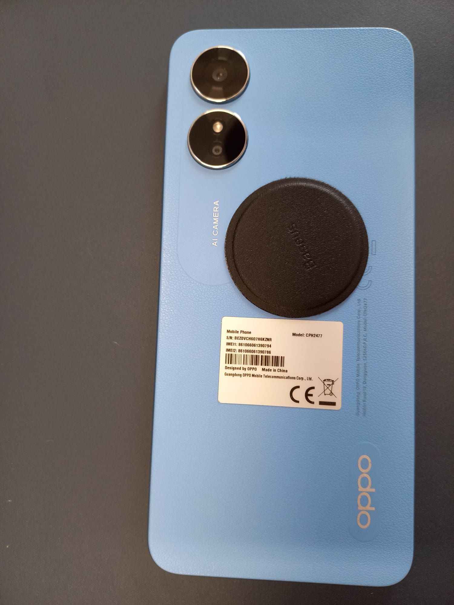 OPPO A 17 model CPH 2477 kolor błękitny
