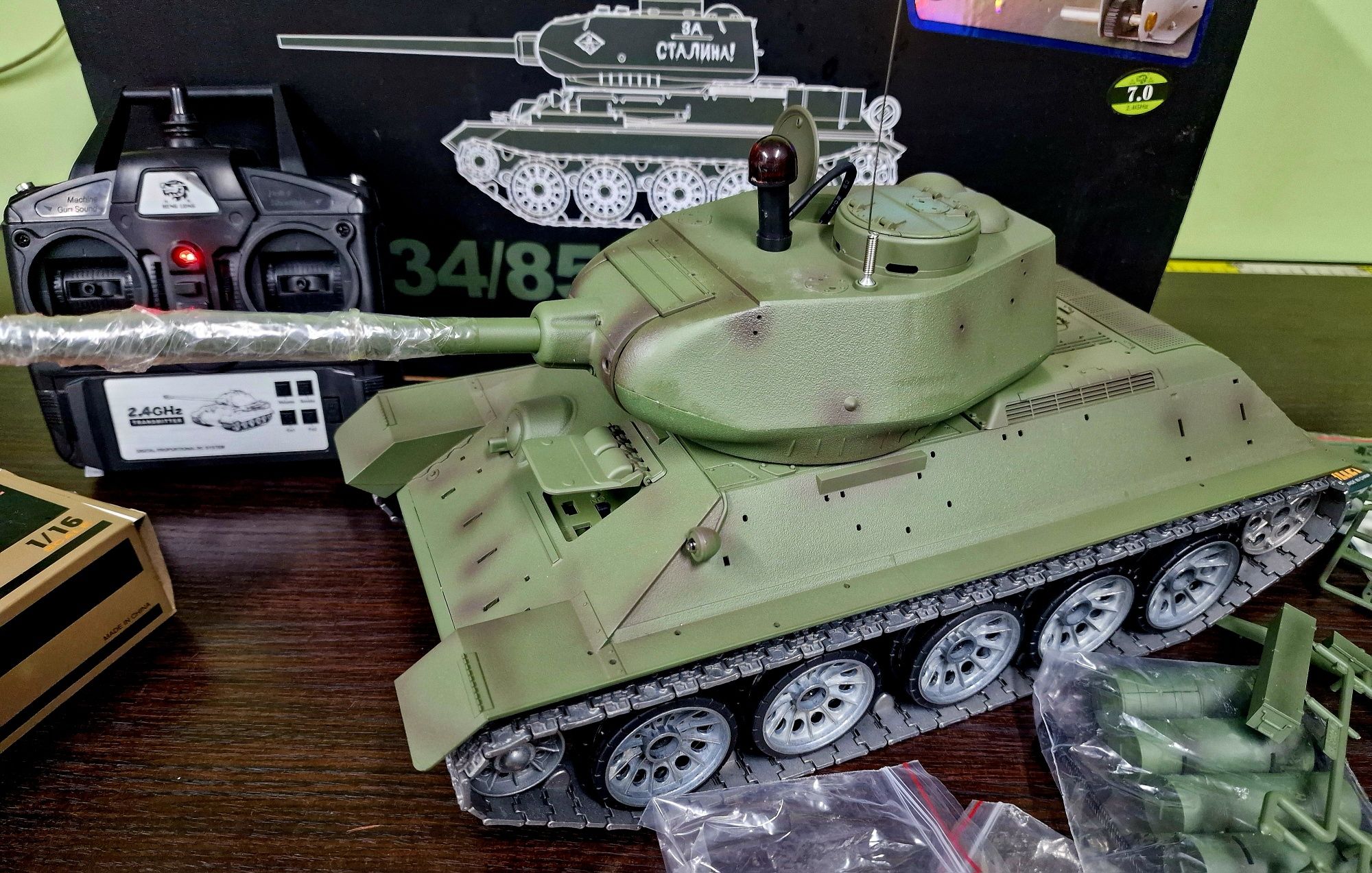 Heng long czołg 1/16 RC T34 Pro Edition Metal Nowy