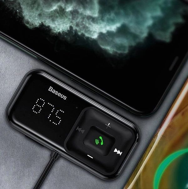 Transmiter FM bezprzewodowy Bluetooth z ładowarką Baseus S-16 (Oversea