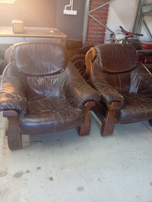 Komplet wypoczynkowy skóra 1+1+2