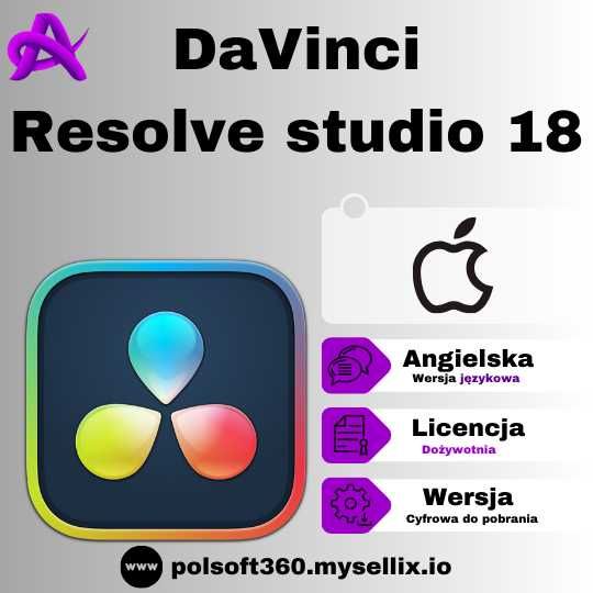 DaVinci Resolve studio 18 | Licencja Wieczysta | Windows/MacOS