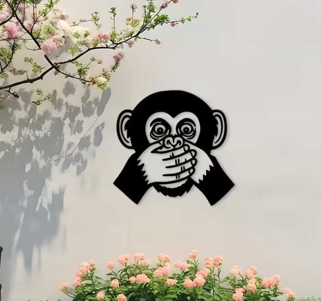 Nowa metalowa ozdoba małpka