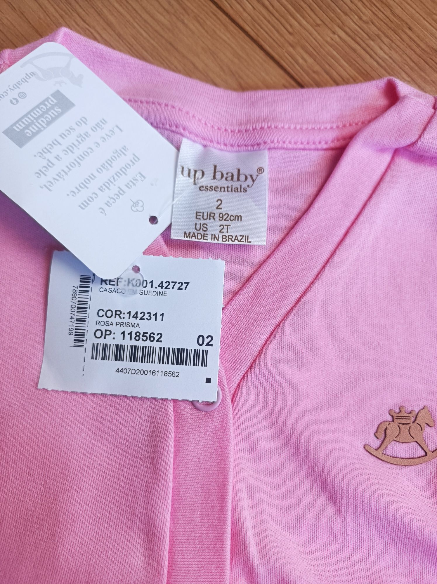 Bluza bluzka sweterek kardigan niemowlęcy różowy Up baby rozmiar 92