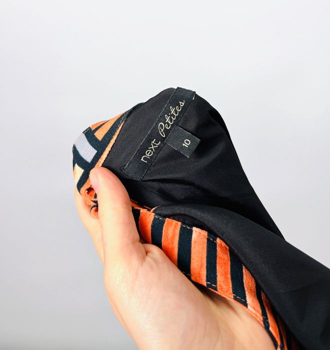 Pomarańczowa sukienka w geometryczny wzór M 38 Next