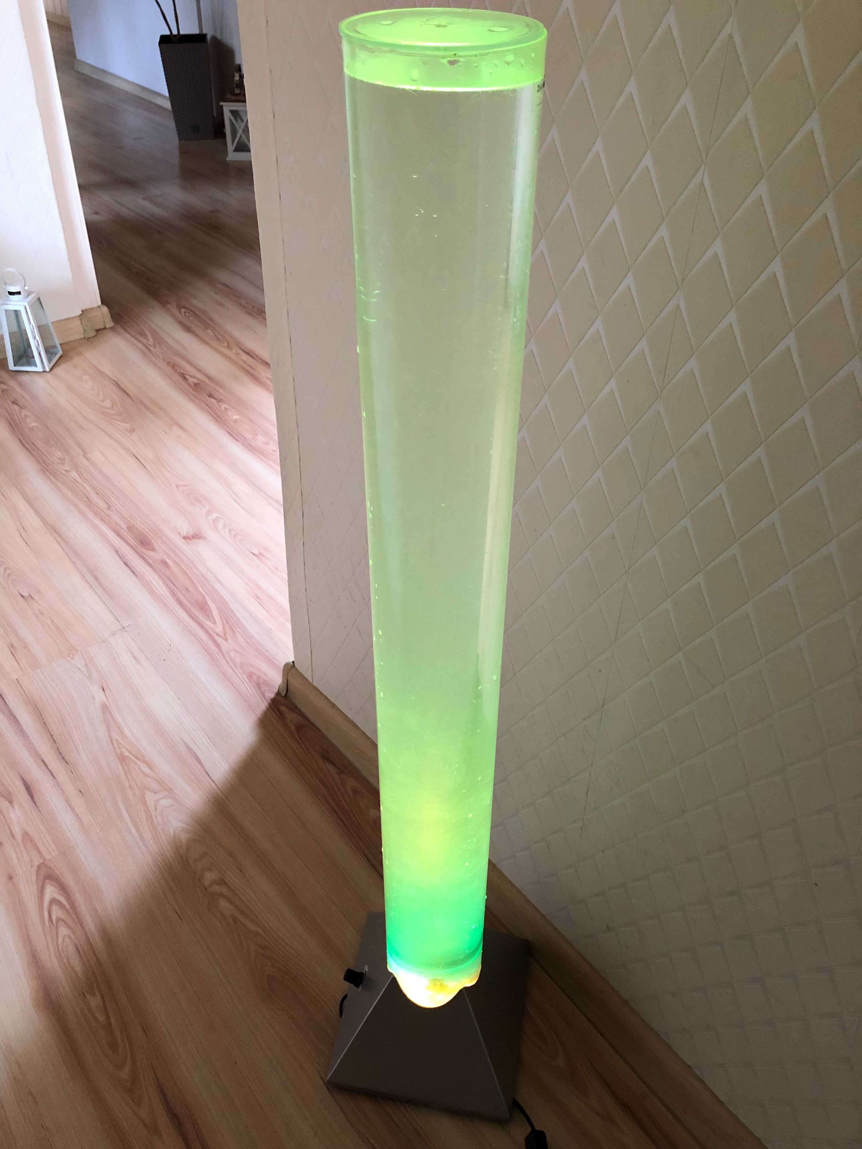 Lampa stojąca podłogowa wodna wyjątkowy design, magia koloru