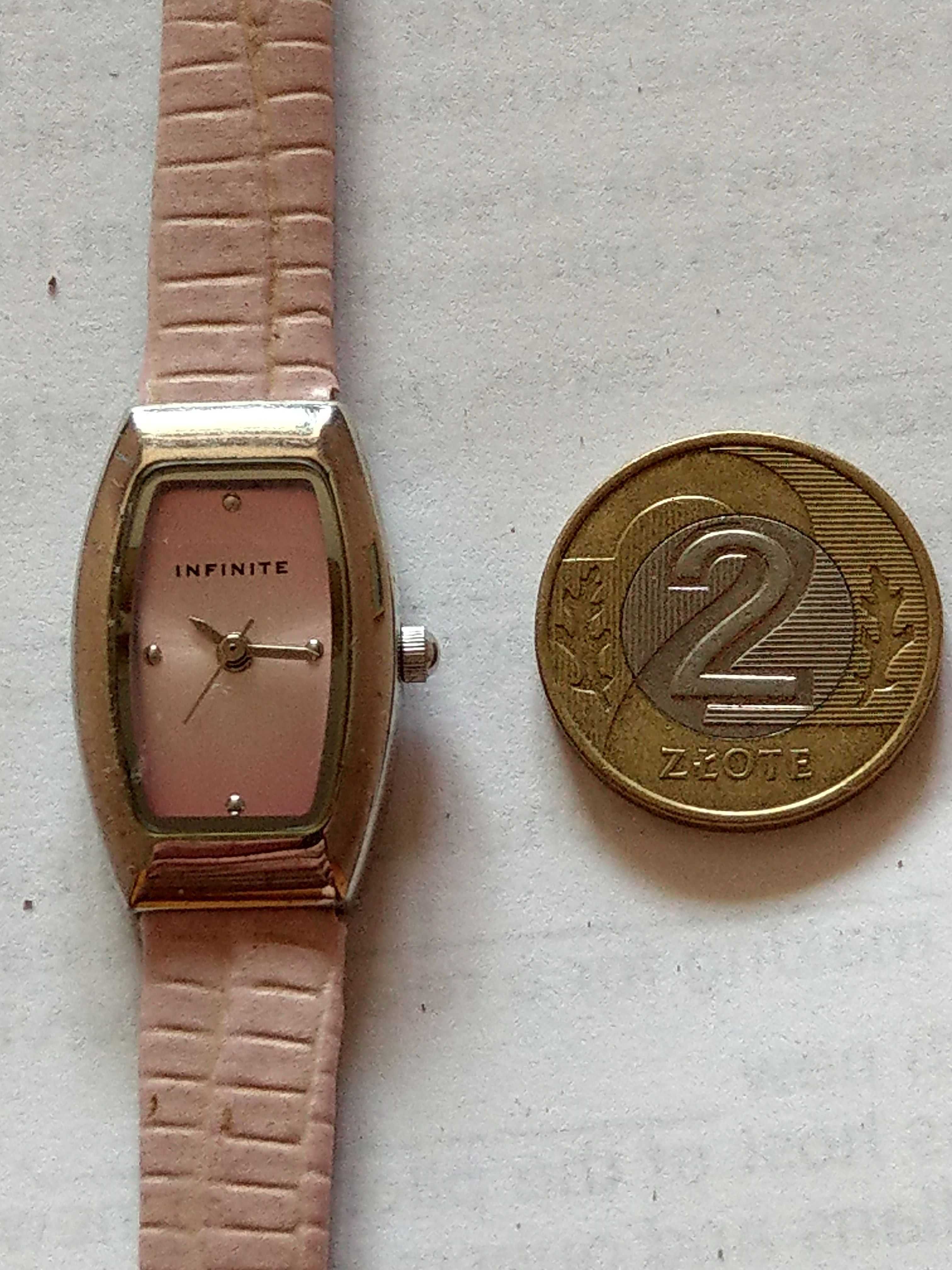 Zegarek Infinite Damski z Różową Bransoletką – Styl i Subtelność