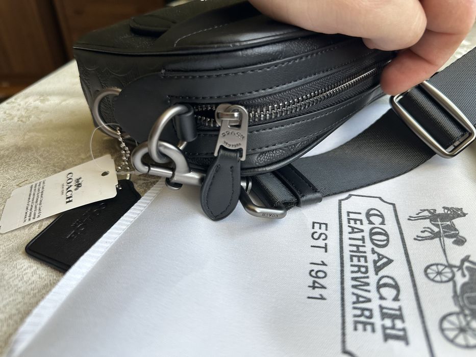 Сумка Coach коуч коач месенжер шкіряний через плече