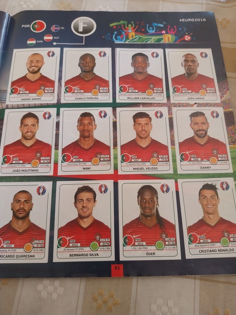 Caderneta Completa Euro 2016