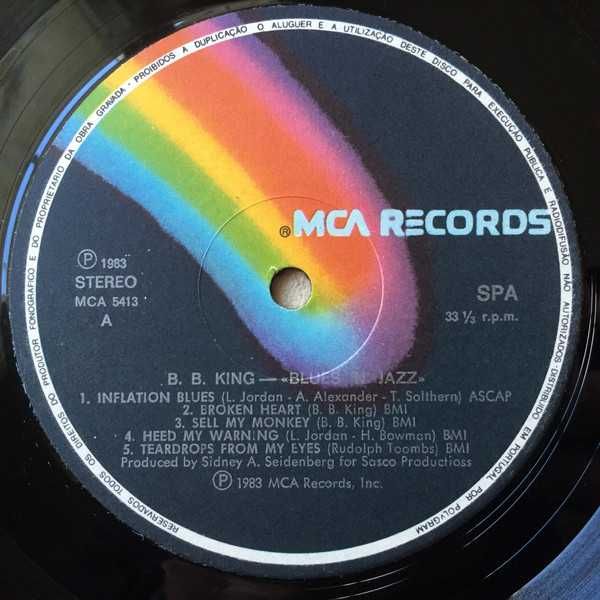 2 discos vinil - B.B. King "Blues Jazz" + Tom Jones "Help Yourself"