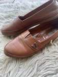 Skórzane buty baleriny camel 38