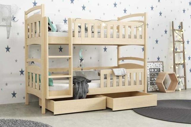 Łóżko dla 2 dzieci WOJTEK 5! kolory do wyboru! Pojemne szuflady
