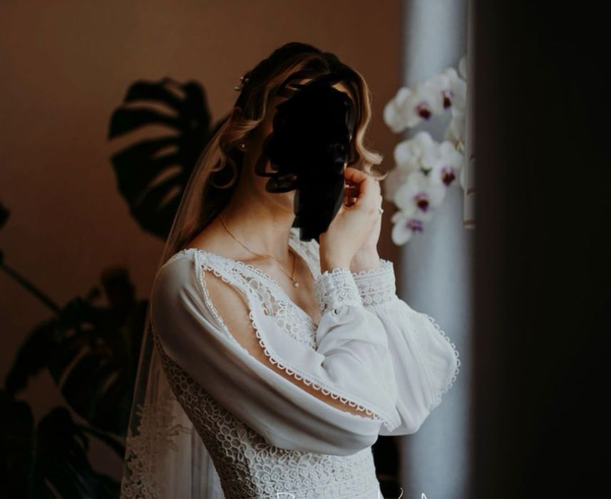 Sukienka ślubna boho koronka