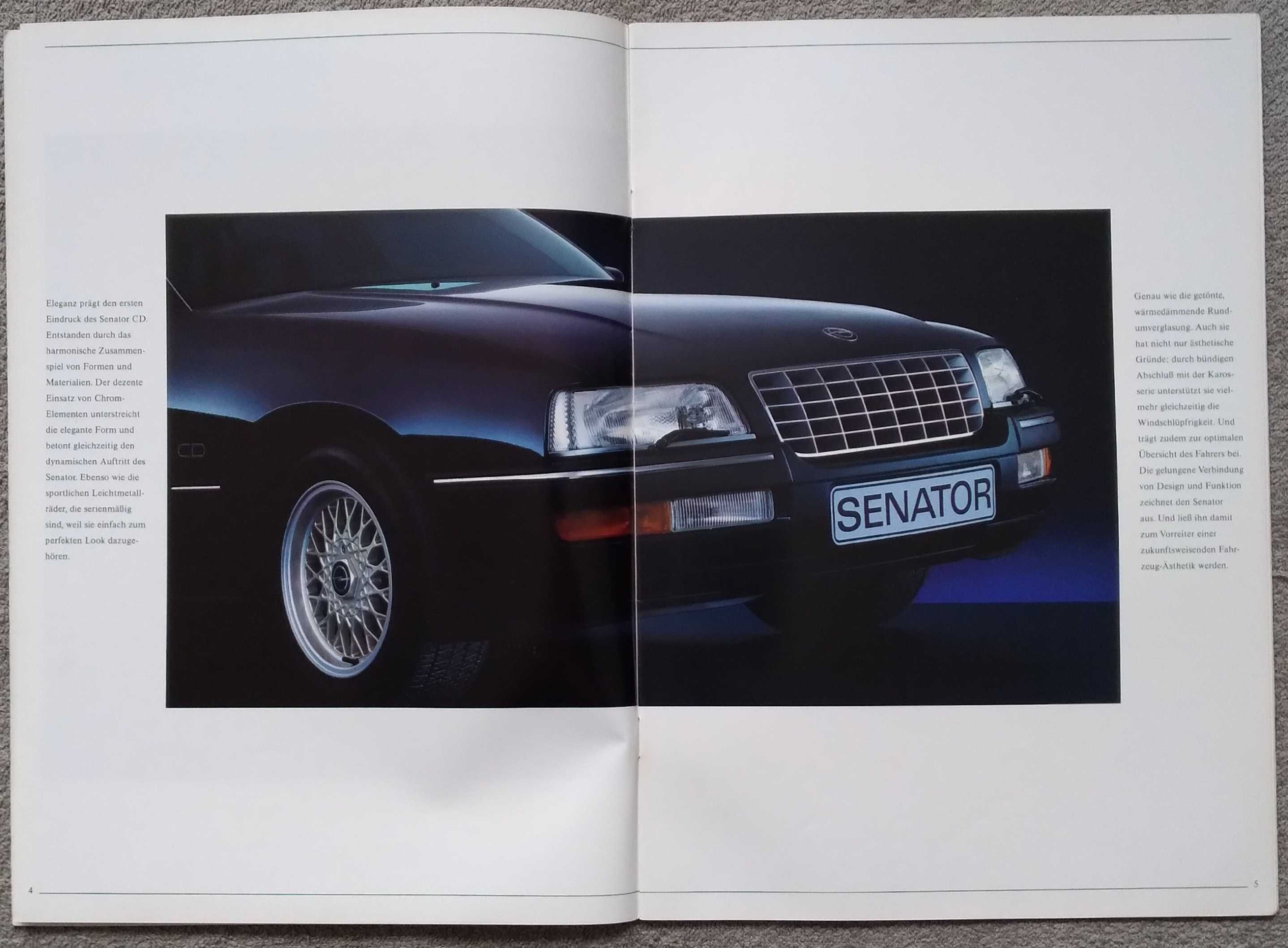 Prospekt Opel Senator rok 1990