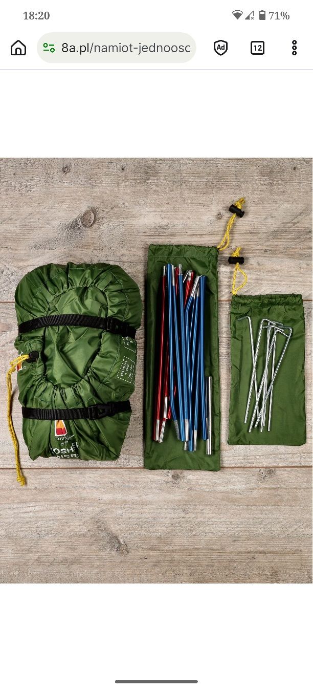 Namiot jednoosobowy Terra Nova Coshee Micro V2 - green