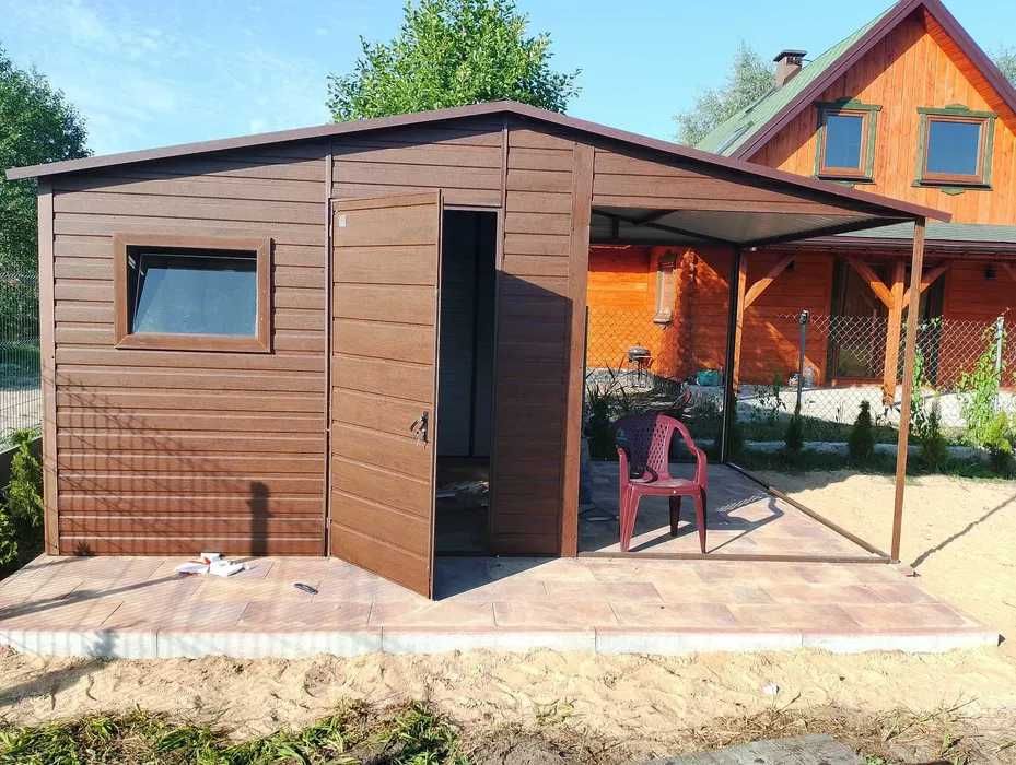 SZYBKI MONTAŻ  – Schowek Ogrodowy –Altanka –Wiatka –GRAFIT – Maj-Blach