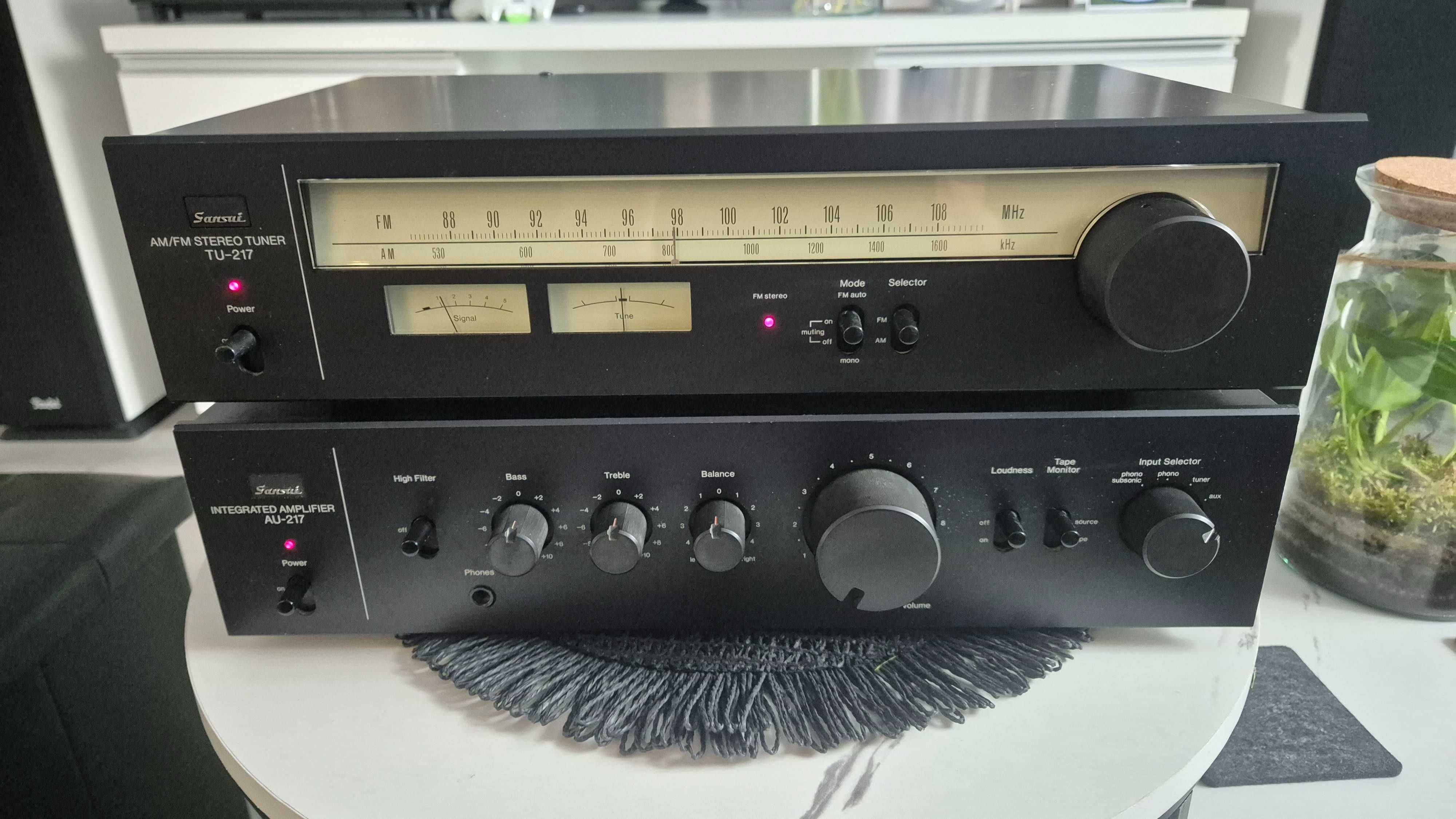 Zestaw SANSUI wzmacniacz AU 217 tuner TU-217 VINTAGE świetny stan