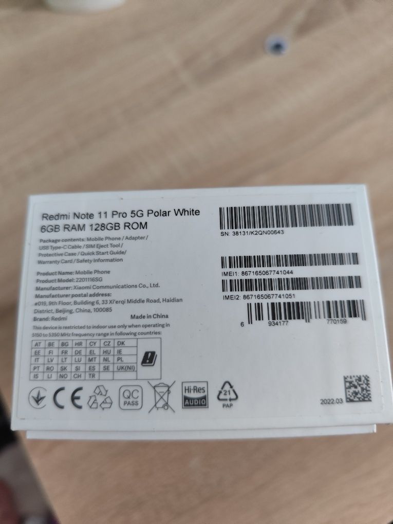 Redmi Note 11 Pro 5g Polar White